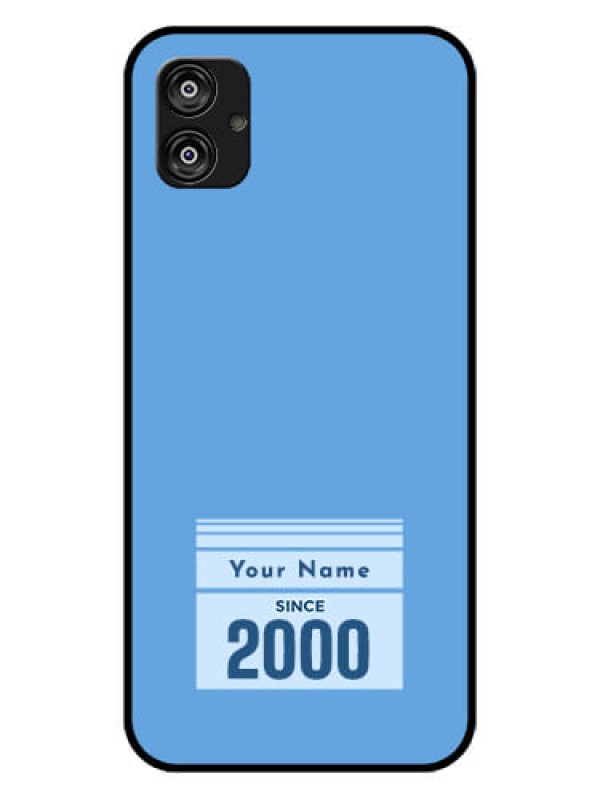 Custom Galaxy F04 Custom Glass Mobile Case - Custom Year of birth Design