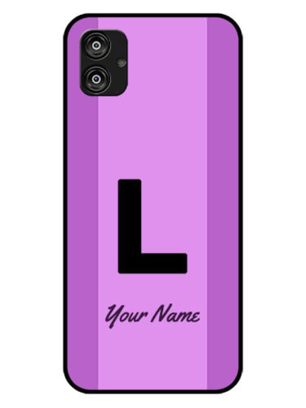 Custom Galaxy F04 Custom Glass Phone Case - Tricolor custom text Design