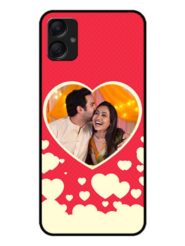 Custom Galaxy F05 Custom Glass Phone Case - Love Symbols Phone Cover Design