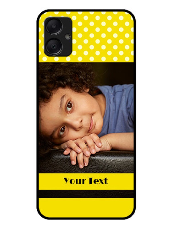 Custom Galaxy F05 Custom Glass Phone Case - Bright Yellow Case Design