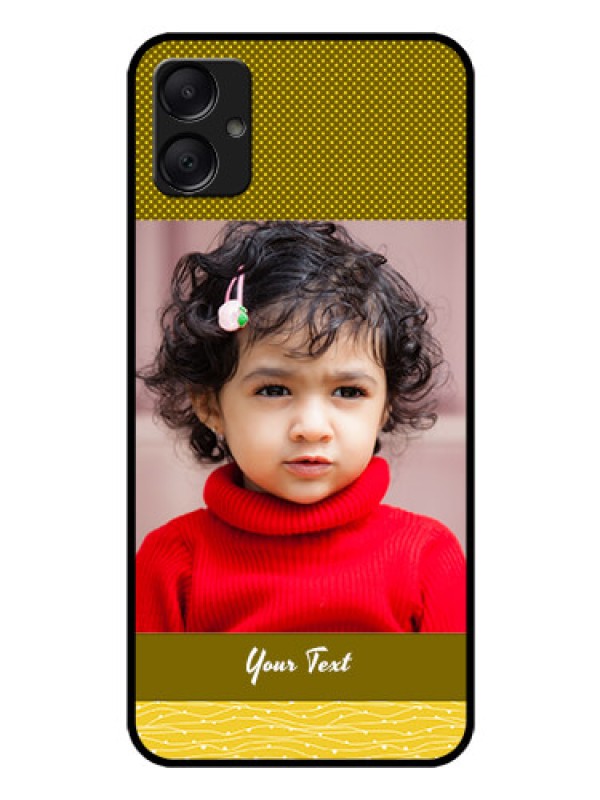 Custom Galaxy F05 Custom Glass Phone Case - Simple Green Color Design