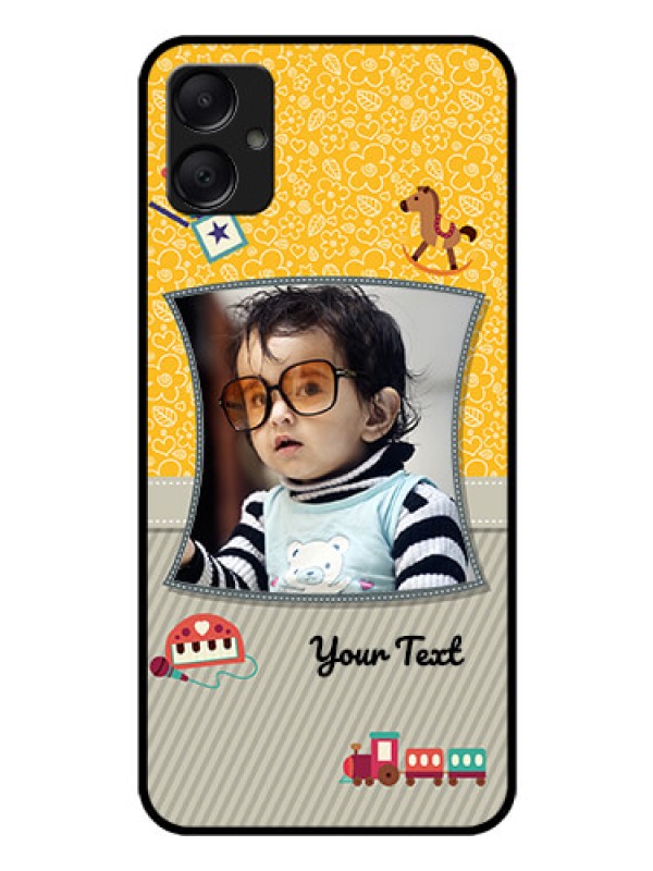 Custom Galaxy F05 Custom Glass Phone Case - Baby Picture Upload Design