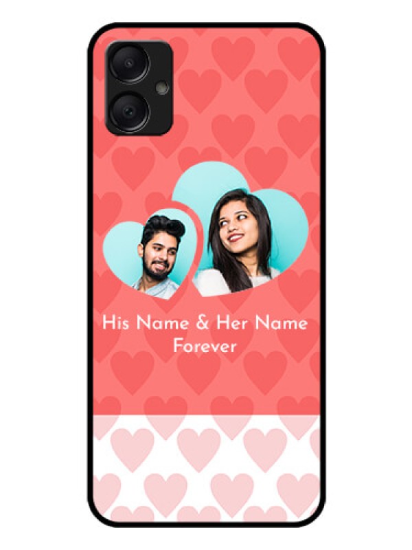 Custom Galaxy F05 Custom Glass Phone Case - Couple Pic Upload Design