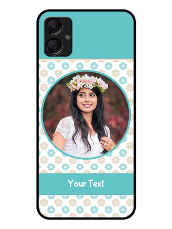 Custom Galaxy F05 Custom Glass Phone Case - Beautiful Flowers Design