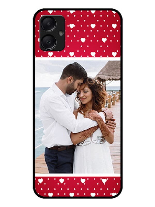 Custom Galaxy F05 Custom Glass Phone Case - Hearts Mobile Case Design