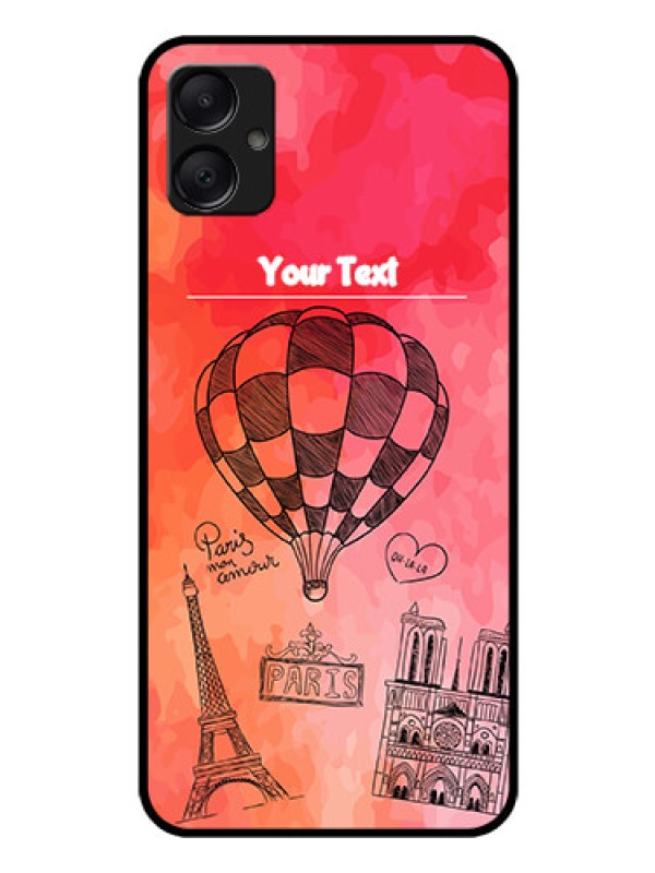 Custom Galaxy F05 Custom Glass Phone Case - Paris Theme Design