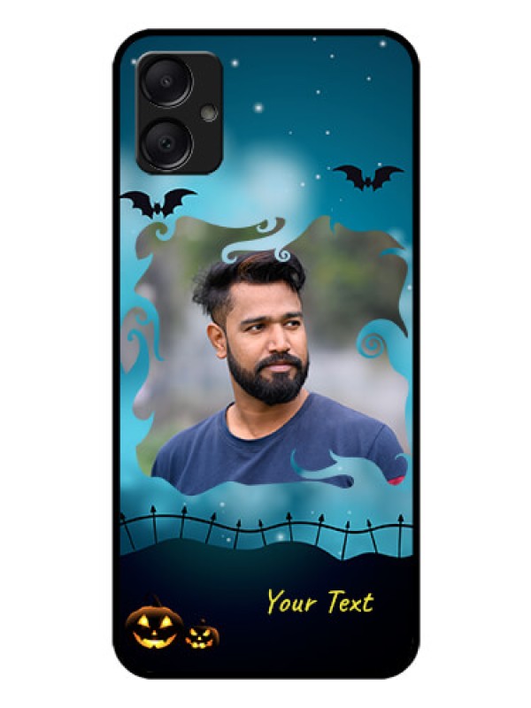 Custom Galaxy F05 Custom Glass Phone Case - Halloween Frame Design