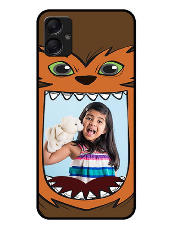 Custom Galaxy F05 Custom Glass Phone Case - Owl Monster Back Case Design