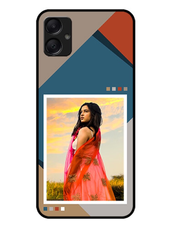 Custom Galaxy F05 Custom Glass Phone Case - Retro Color Pallet Design