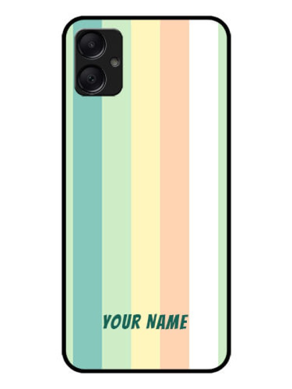 Custom Galaxy F05 Custom Glass Phone Case - Multi - Colour Stripes Design