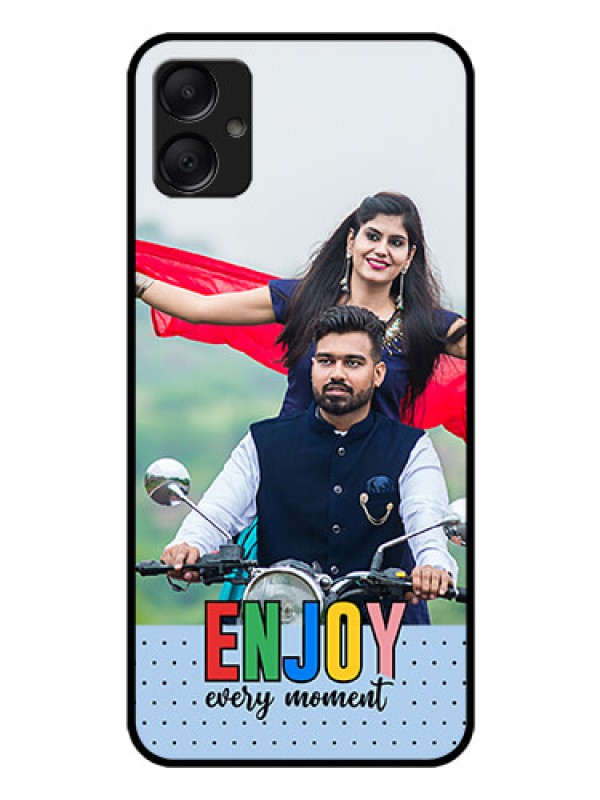 Custom Galaxy F05 Custom Glass Phone Case - Enjoy Every Moment Design