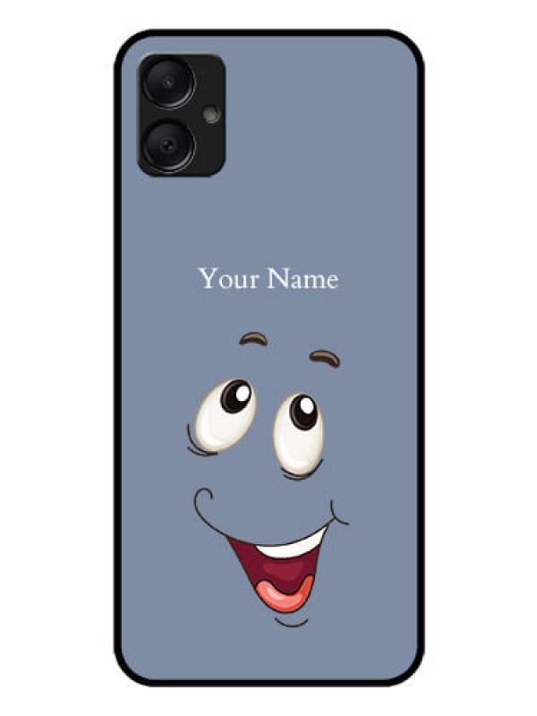 Custom Galaxy F05 Custom Glass Phone Case - Laughing Cartoon Face Design