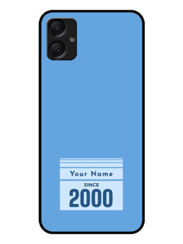 Custom Galaxy F05 Custom Glass Phone Case - Custom Year Of Birth Design