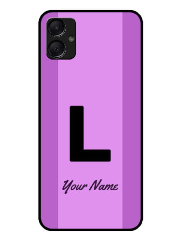 Custom Galaxy F05 Custom Glass Phone Case - Tricolor Custom Text Design
