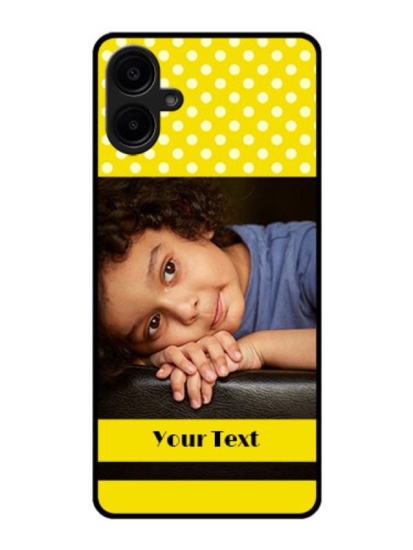 Custom Galaxy F06 Custom Glass Phone Case - Bright Yellow Case Design