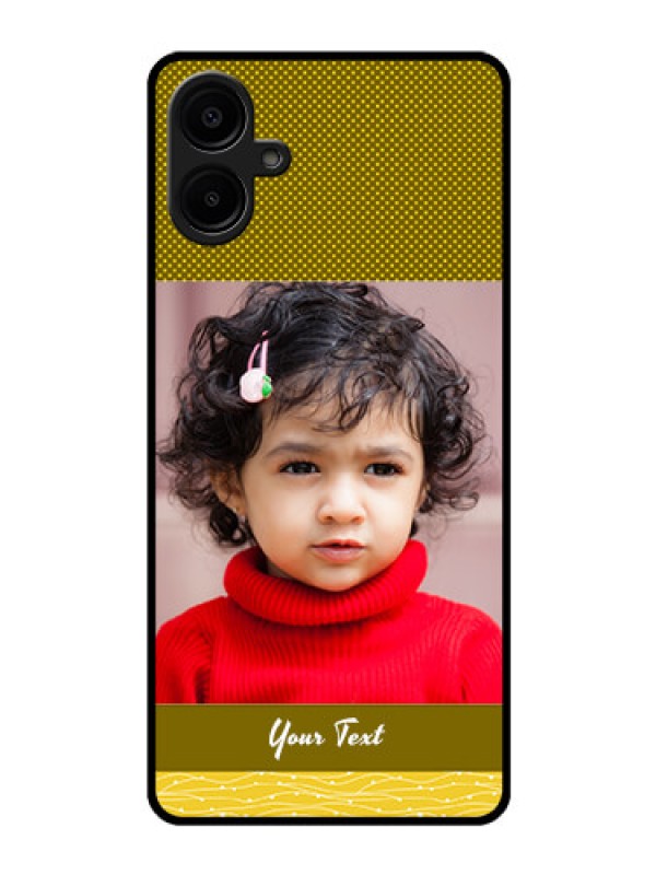 Custom Galaxy F06 Custom Glass Phone Case - Simple Green Color Design