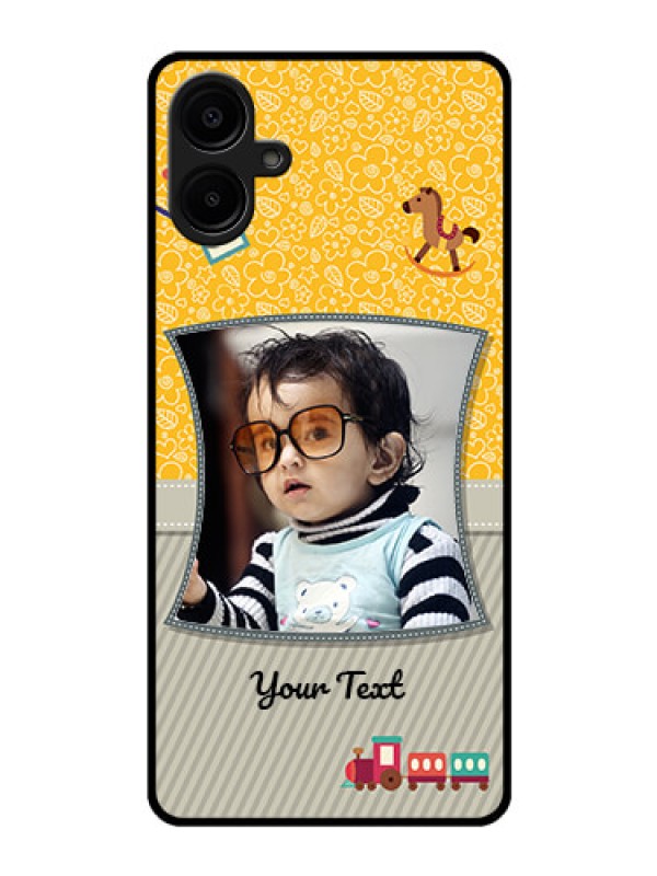 Custom Galaxy F06 Custom Glass Phone Case - Baby Picture Upload Design