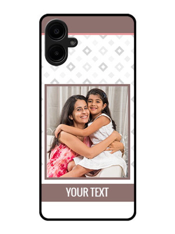 Custom Galaxy F06 Custom Glass Phone Case - Simple Diamond Design