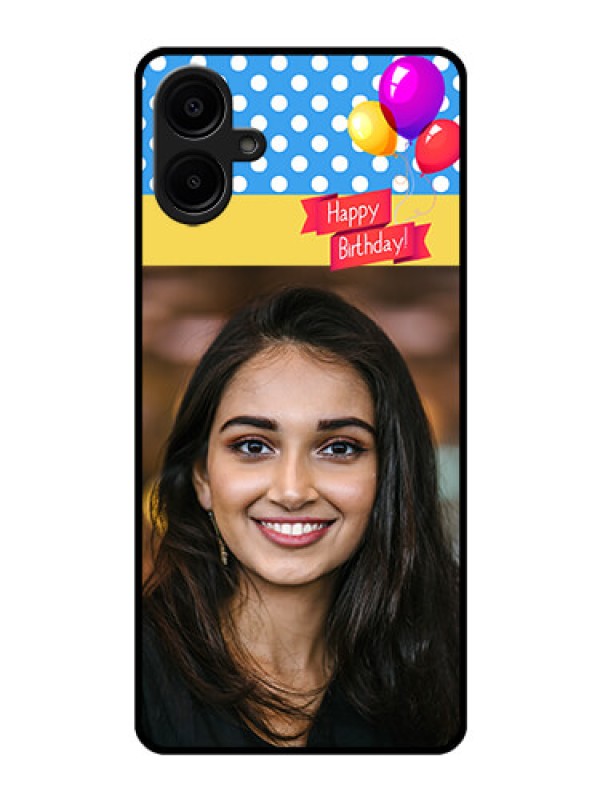 Custom Galaxy F06 Custom Glass Phone Case - Happy Birthday Design