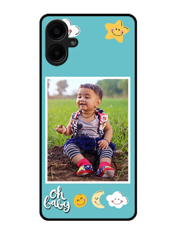Custom Galaxy F06 Custom Glass Phone Case - Smiley Kids Stars Design