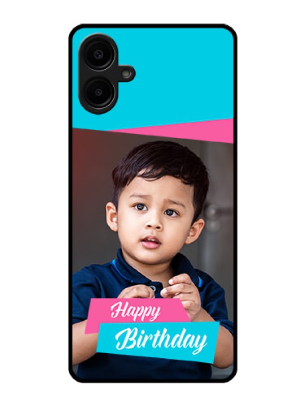 Custom Galaxy F06 Custom Glass Phone Case - Image Holder With 2 Color Design