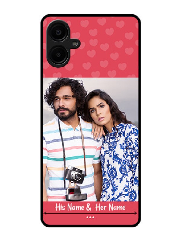 Custom Galaxy F06 Custom Glass Phone Case - Simple Love Design