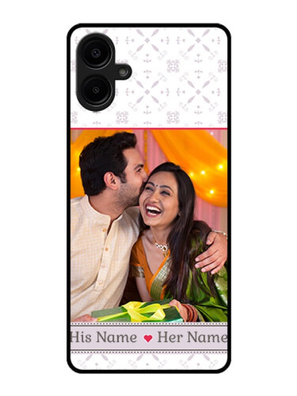 Custom Galaxy F06 Custom Glass Phone Case - With Photo And Ethnic Design