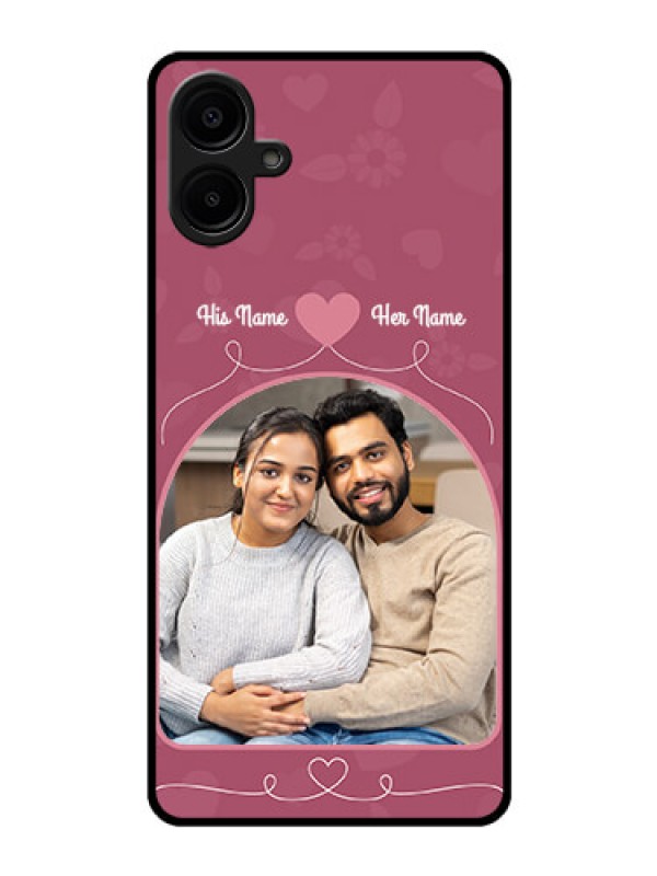 Custom Galaxy F06 Custom Glass Phone Case - Love Floral Design