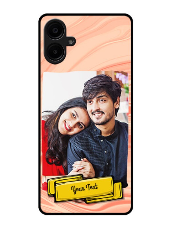 Custom Galaxy F06 Custom Glass Phone Case - Marble Texture Design