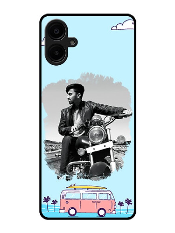 Custom Galaxy F06 Custom Glass Phone Case - Travel and Adventure Design