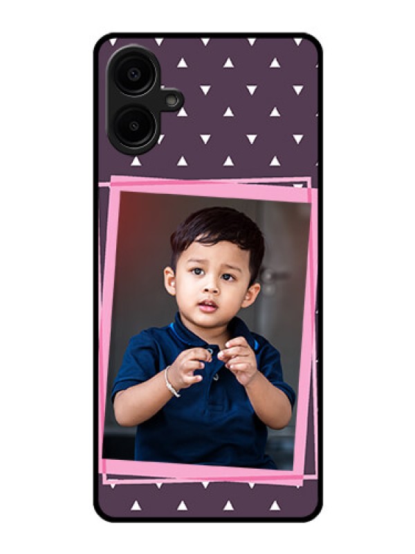 Custom Galaxy F06 Custom Glass Phone Case - Triangle Pattern Dotted Design