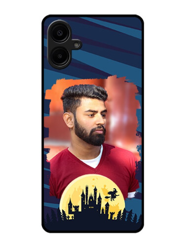 Custom Galaxy F06 Custom Glass Phone Case - Halloween Witch Design