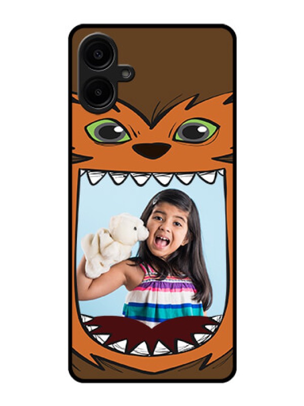 Custom Galaxy F06 Custom Glass Phone Case - Owl Monster Back Case Design