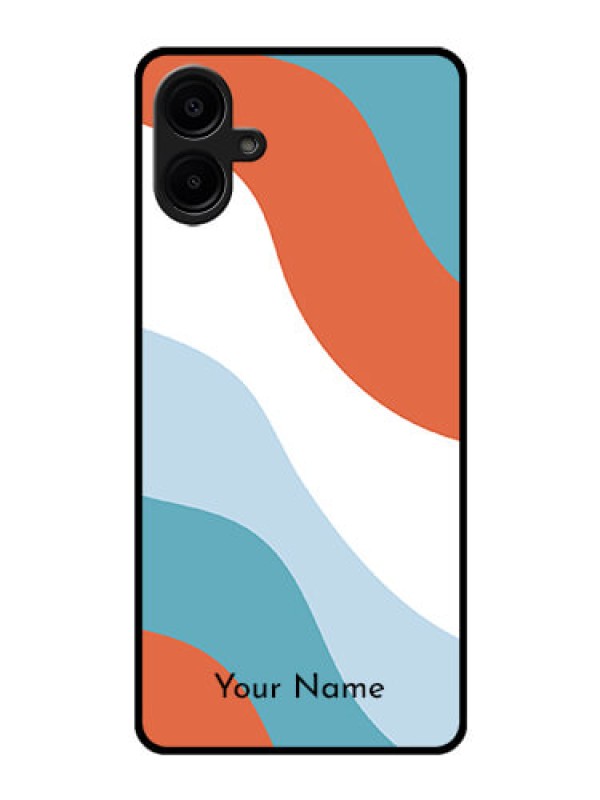 Custom Galaxy F06 Custom Glass Phone Case - Coloured Waves Design