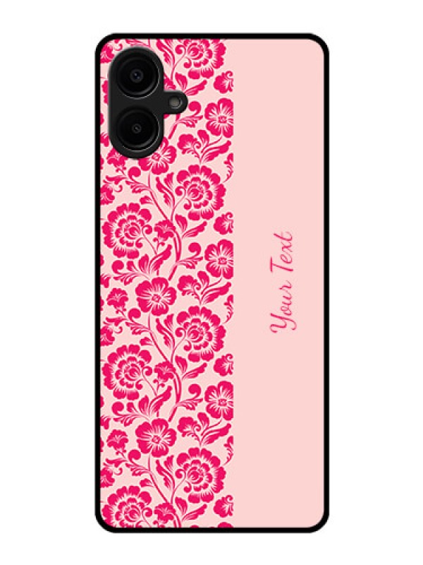 Custom Galaxy F06 Custom Glass Phone Case - Attractive Floral Pattern Design