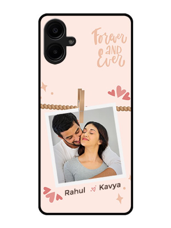 Custom Galaxy F06 Custom Glass Phone Case - Forever And Ever Love Design