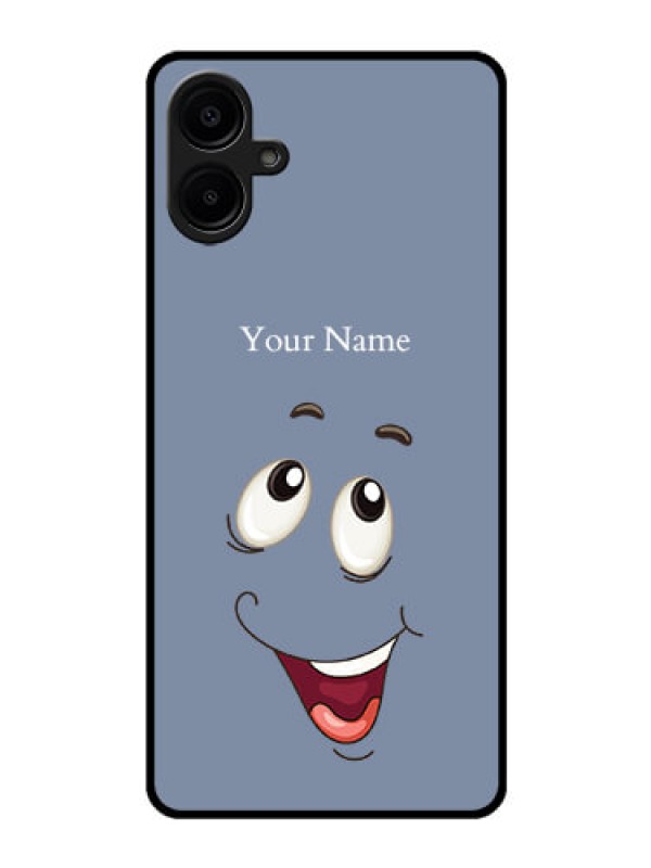 Custom Galaxy F06 Custom Glass Phone Case - Laughing Cartoon Face Design