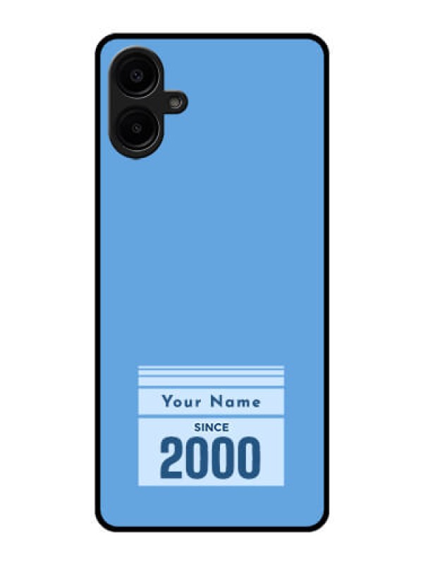Custom Galaxy F06 Custom Glass Phone Case - Custom Year Of Birth Design