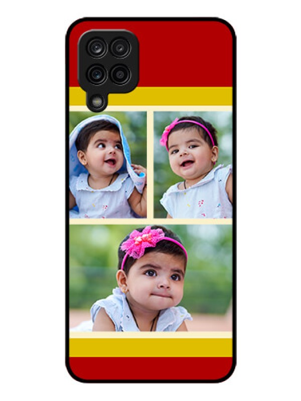 Custom Galaxy F12 Custom Glass Mobile Case - Multiple Pic Upload Design