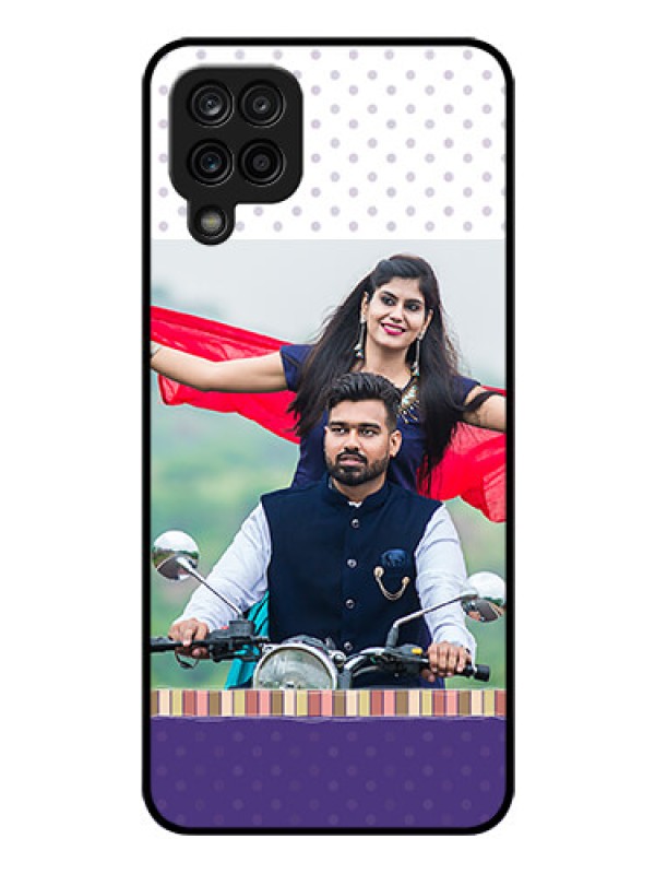 Custom Galaxy F12 Photo Printing on Glass Case - Cute Family Design
