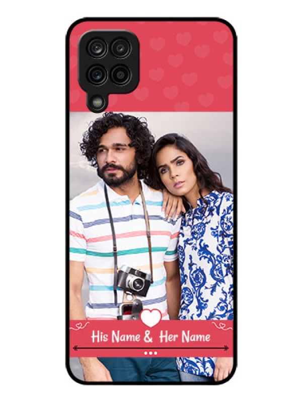 Custom Galaxy F12 Photo Printing on Glass Case - Simple Love Design