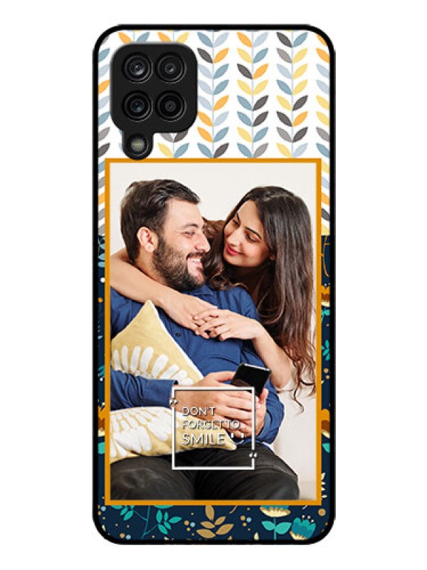 Custom Galaxy F12 Custom Glass Mobile Case - Pattern Design