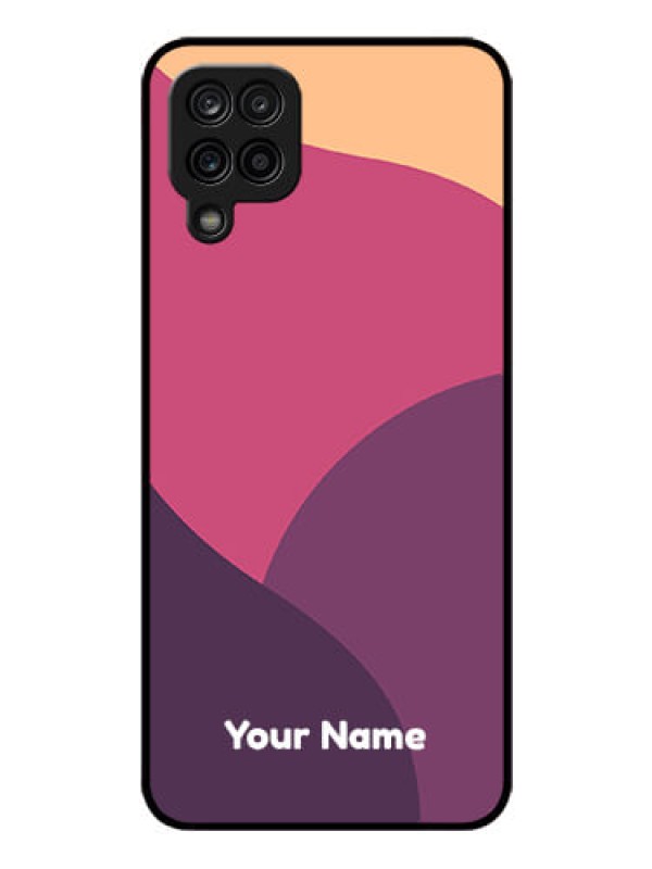 Custom Galaxy F12 Custom Glass Phone Case - Mixed Multi-colour abstract art Design