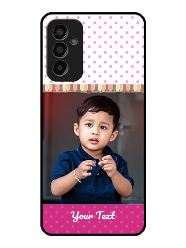 Custom Galaxy F13 Photo Printing on Glass Case - Cute Girls Cover Design