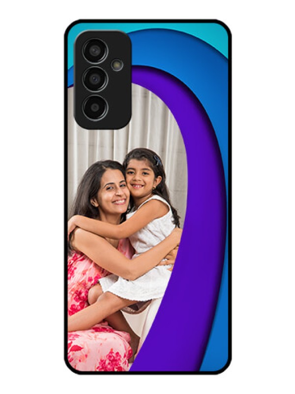 Custom Galaxy F13 Photo Printing on Glass Case - Simple Pattern Design