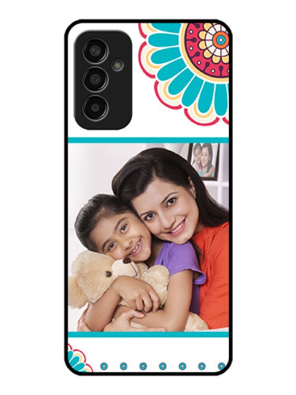 Custom Galaxy F13 Custom Glass Phone Case - Flower Design
