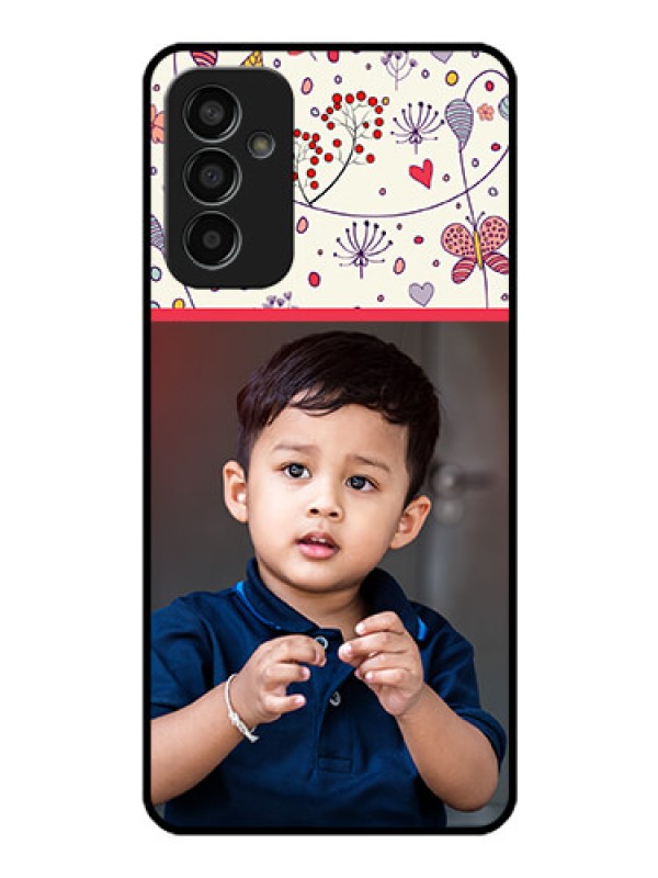 Custom Galaxy F13 Custom Glass Mobile Case - Premium Floral Design