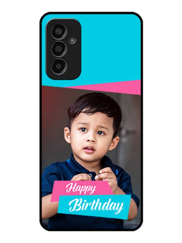 Custom Galaxy F13 Personalized Glass Phone Case - Image Holder with 2 Color Design
