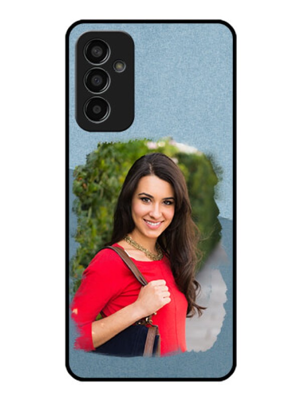 Custom Galaxy F13 Custom Glass Mobile Case - Grunge Line Art Design