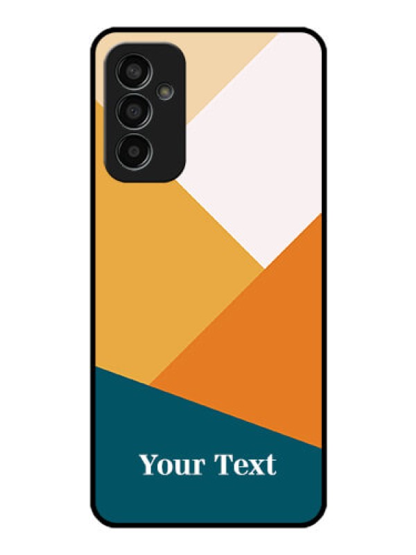 Custom Galaxy F13 Personalized Glass Phone Case - Stacked Multi-colour Design